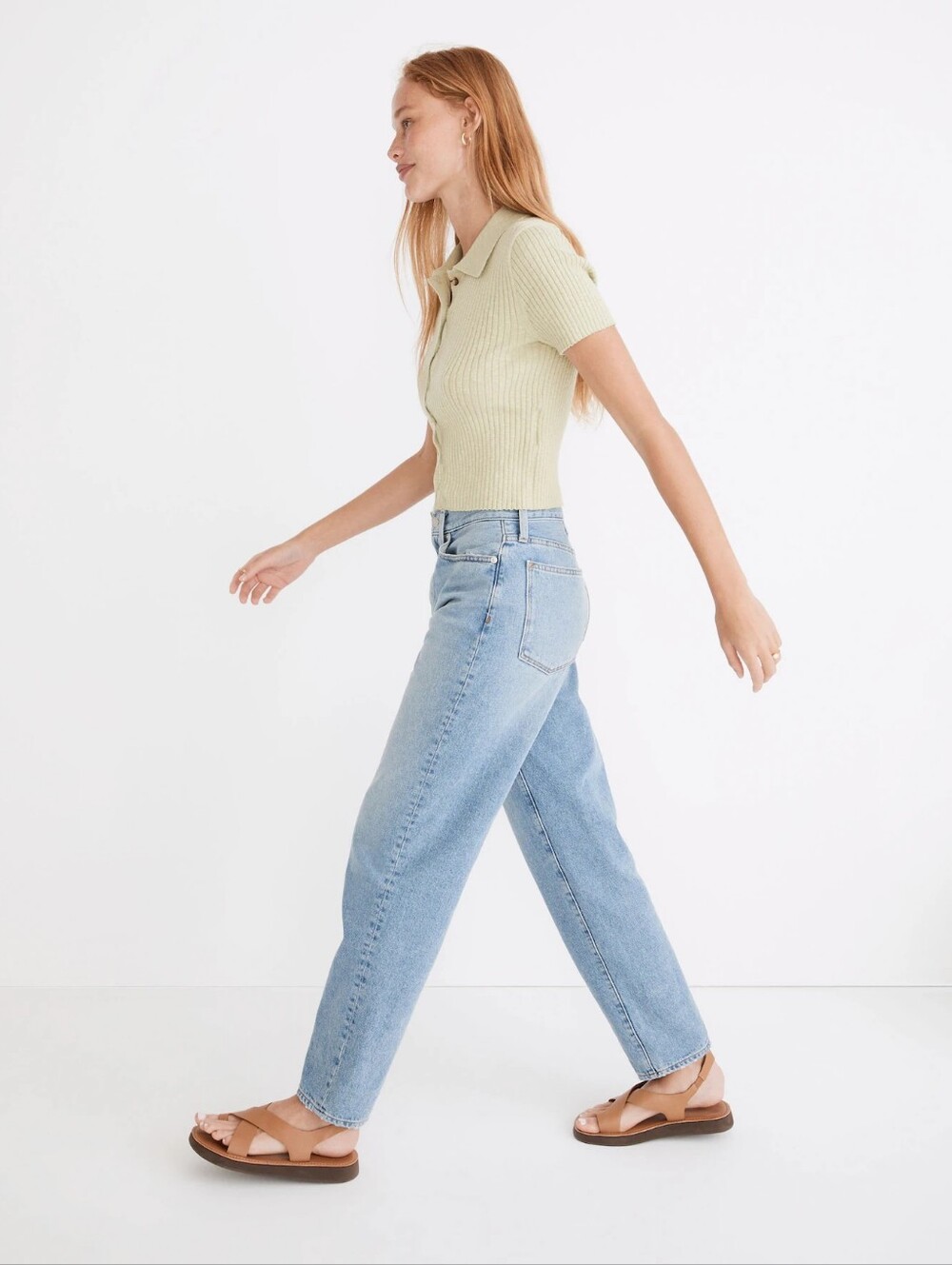Madewell Petite Baggy Tapered Jeans in Whitwell Wash Size 27 Petite - Picture 2 of 12